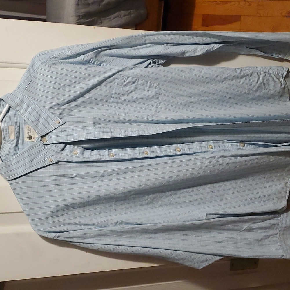 J. Crew Casual Button, Light Blue, White Blue Stripes, XL